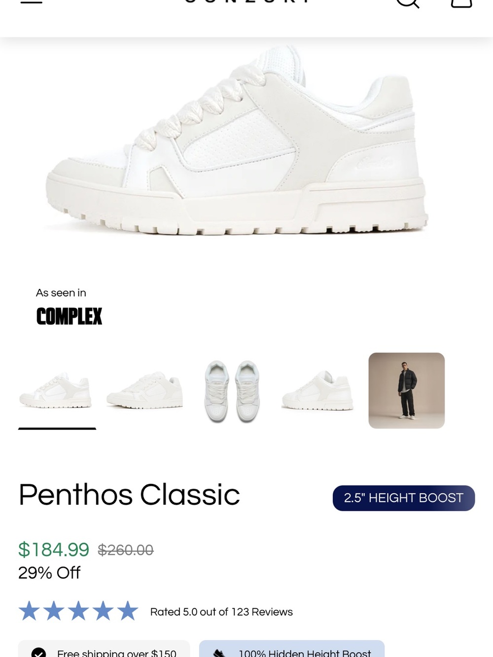 Penthos Classic Chunky White Sneaker